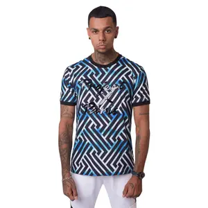 Triple embroidered checkered lapel T-shirt Project X Paris image-0