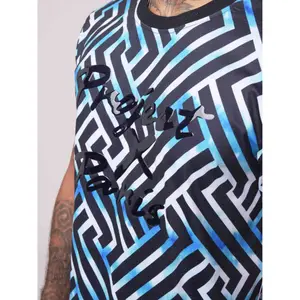 Triple embroidered checkered lapel T-shirt Project X Paris image-4