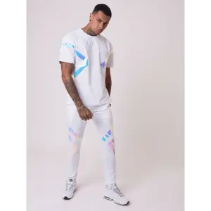 T-shirt met iriserende strepen Project X Paris image-1