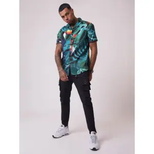 Chemise manches courtes motif tropical Project X Paris image-0