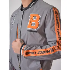 Casaco com gola de peluche estilo basebol "Baba collab Project X Paris image-4