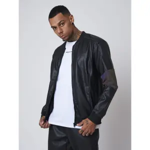 Chaqueta de piel sintética con inserción reflectante Project X Paris image-3