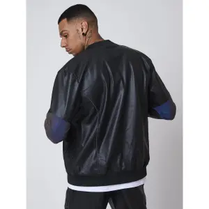 Chaqueta de piel sintética con inserción reflectante Project X Paris image-5