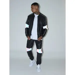 Chaqueta de piel sintética con inserción reflectante Project X Paris image-2