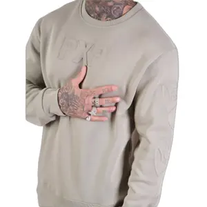 Sweatshirt à capuche col rond logo embossage Project X Paris Relief image-4