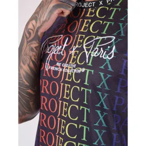 T-shirt com logótipo do gradiente do arco-íris Project X Paris image-5