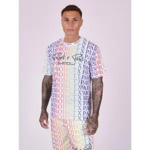 T-shirt met logo met regenboogverloop Project X Paris image-2
