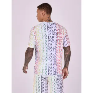 T-shirt met logo met regenboogverloop Project X Paris image-4