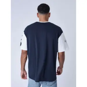 Tweekleurig T-shirt in universitaire stijl Project X Paris image-4