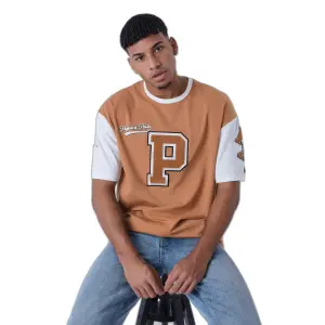 Tweekleurig T-shirt in universitaire stijl Project X Paris image-2
