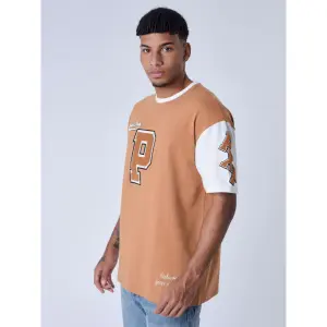 Tweekleurig T-shirt in universitaire stijl Project X Paris image-3