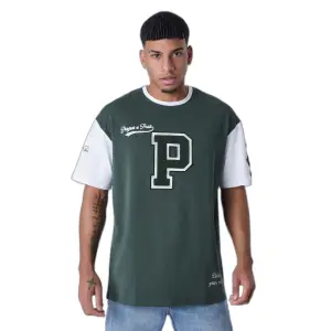 Tweekleurig T-shirt in universitaire stijl Project X Paris image-1