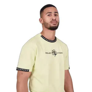 T-shirt z kontrastowymi paskami Project X Paris Logotée image-4