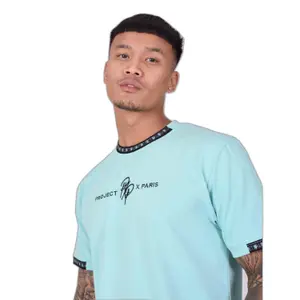 T-shirt z kontrastowymi paskami Project X Paris Logotée image-4