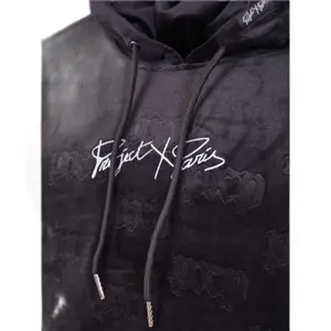 Welurowa bluza z kapturem Project X Paris Gaufré image-3