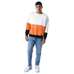 Svetr s kulatým výstřihem z pleteniny Project X Paris Colorblock image-2