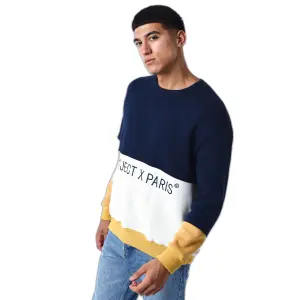 Svetr s kulatým výstřihem z pleteniny Project X Paris Colorblock image-4