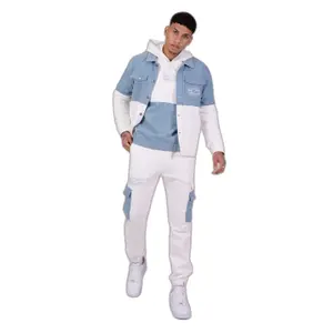 Two-tone, two-material denim jacket Project X Paris image-2