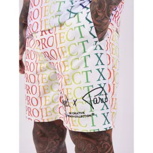 Shorts met regenboog gradiënt logo Project X Paris image-4