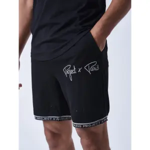 Korte broek met geborduurd logo Project X Paris image-3