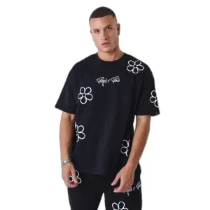 T-shirt med blomstret skitseprint Project X Paris image-0