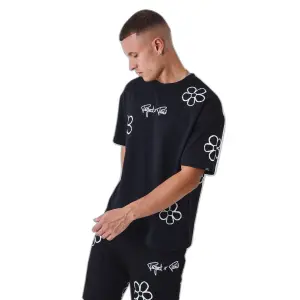 T-shirt med blomstret skitseprint Project X Paris image-2