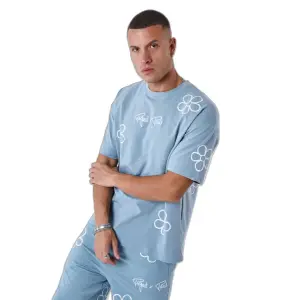 T-shirt med blomstret skitseprint Project X Paris image-2