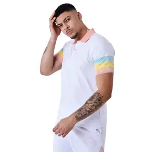 Polo-Shirt mit farbigen Streifen Project X Paris image-2