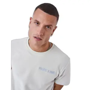 Ensfarvet tekstureret T-shirt Project X Paris image-4