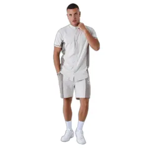 Dwukolorowa koszula z kołnierzykiem mao Project X Paris image-1