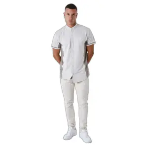 Dwukolorowa koszula z kołnierzykiem mao Project X Paris image-2