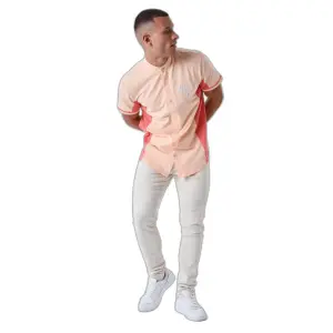 Dwukolorowa koszula z kołnierzykiem mao Project X Paris image-6