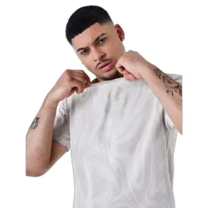 T-shirt med flydende marmor Project X Paris image-4