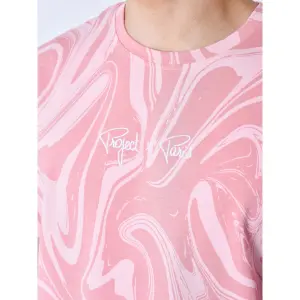 T-shirt med flydende marmor Project X Paris image-5