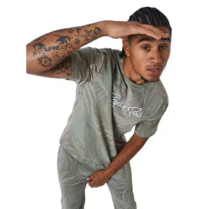 T-shirt motif all over feuilles de palmier Project X Paris image-3