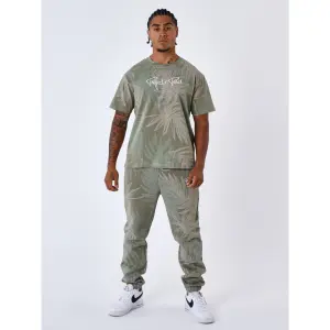 T-shirt motif all over feuilles de palmier Project X Paris image-1