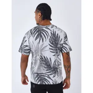 T-shirt motif all over feuilles de palmier Project X Paris image-5