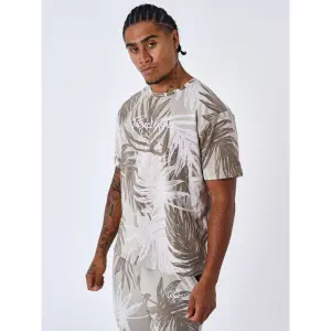 T-shirt motif all over feuilles de palmier Project X Paris image-2