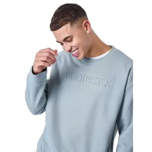 Sweatshirt med rund halsringning och prägling Project X Paris image-4