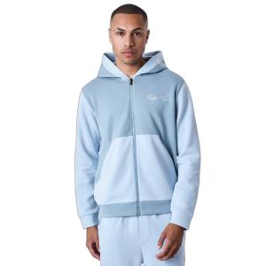 2333108-bp-sweatshirt-a-capuche-zippe-manches-brodees-project-x-paris-bleu-ciel