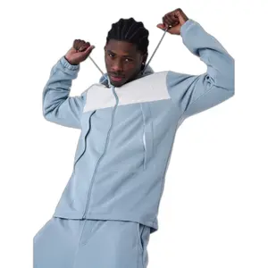 Sweatshirt zip-up met capuchon en tweedelige stof Project X Paris Nid D'Abeille image-3