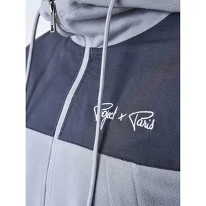 Sweatshirt zip-up met capuchon en tweedelige stof Project X Paris Nid D'Abeille image-5