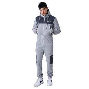 2333110-gy2-sweatshirt-zip-up-met-capuchon-en-tweedelige-stof-project-x-paris-nid-d-abeille-grijs