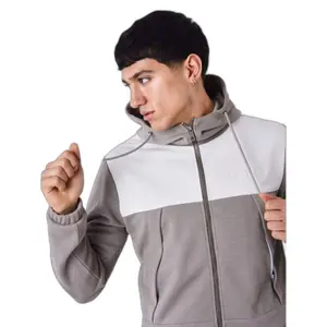 Sweatshirt zip-up met capuchon en tweedelige stof Project X Paris Nid D'Abeille image-4