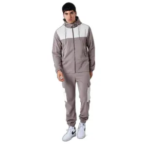 Sweatshirt zip-up met capuchon en tweedelige stof Project X Paris Nid D'Abeille