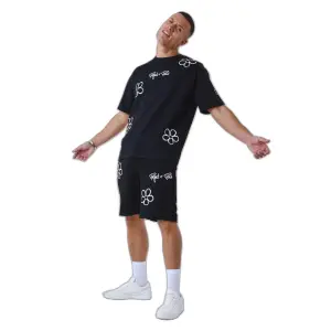 Shorts med blomstret skitseprint Project X Paris image-4