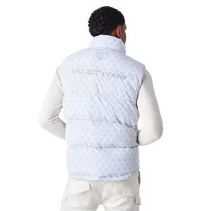 Gilet imbottito con motivo monogramma tutto over Project X Paris image-1