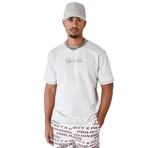 Klassisk T-shirt med broderier Project X Paris image-0