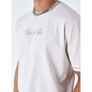 Klassisk T-shirt med broderier Project X Paris image-4