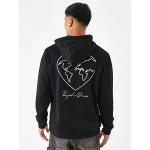 Huvtröja med hjärta-värld mönster Project X Paris image-3